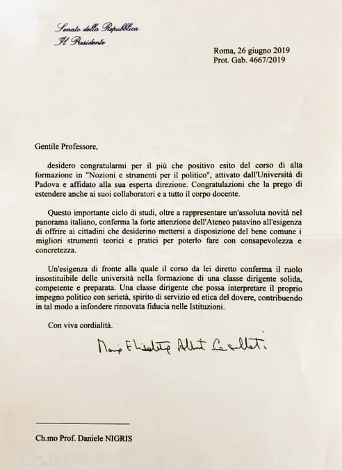 lettera della Casellati